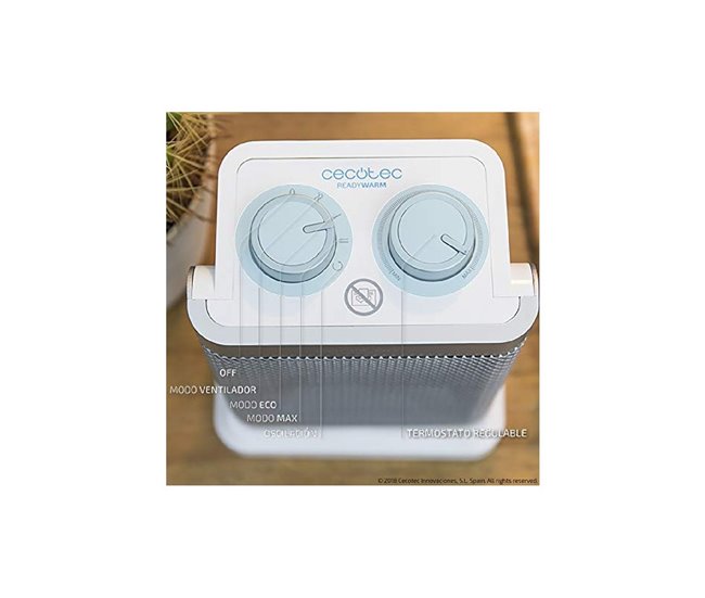 Calefactor Cerámico ReadyWarm 6100 Ceramic Rotate Cecotec Blanco