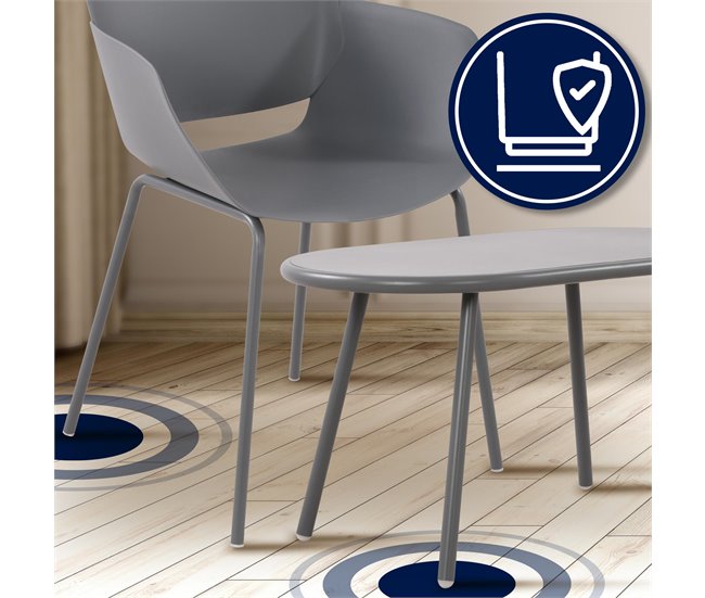 Grupo de asientos Velvena Gris Oscuro