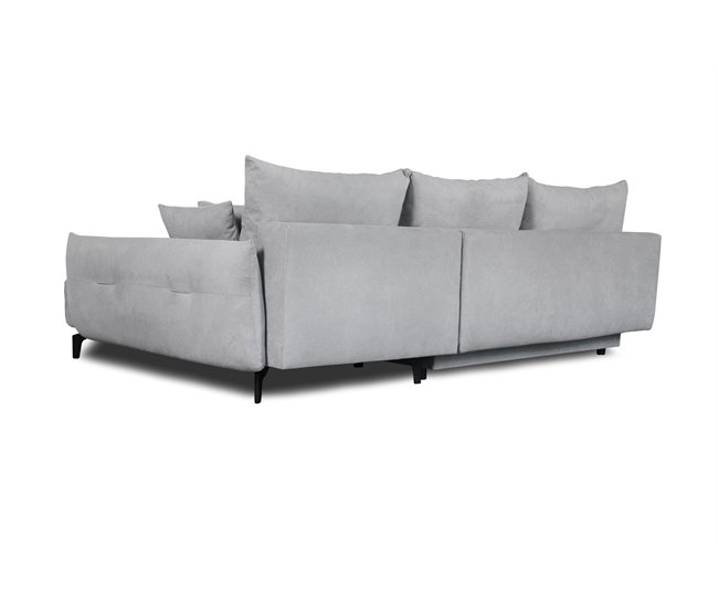 Chaise longue con cama y arcón STOCKHOLM Gris