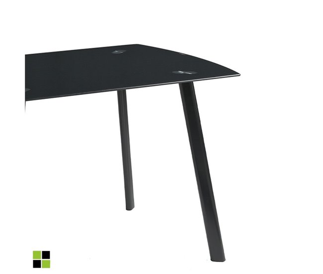 Mesa de Cocina Rectangular Fija - Modelo KARLA 80x120 Negro