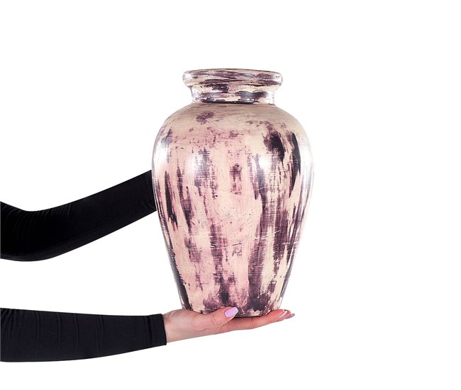 Beliani Jarrón decorativo AMATHUS Lavanda