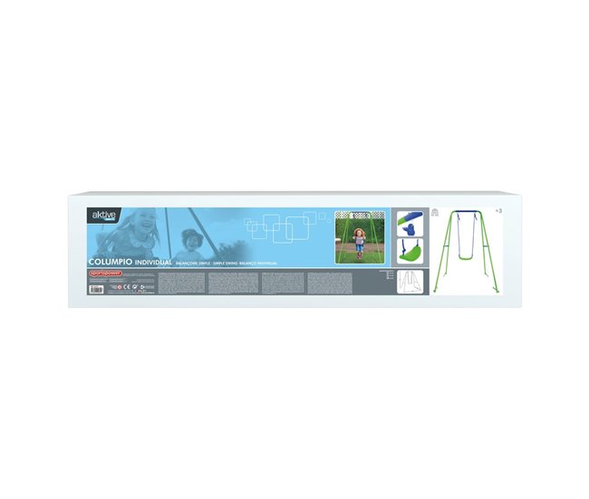 Columpio individual 140x140x179 cm Aktive Sports Azul