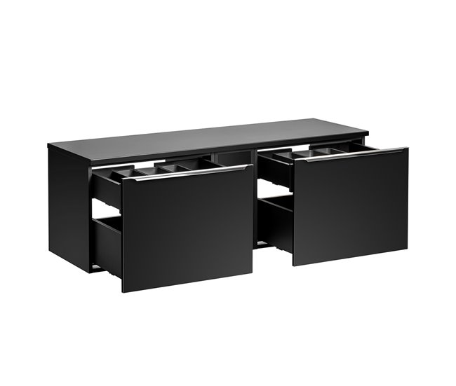 Mueble bajo lavabo 2 nichos Eros Negro