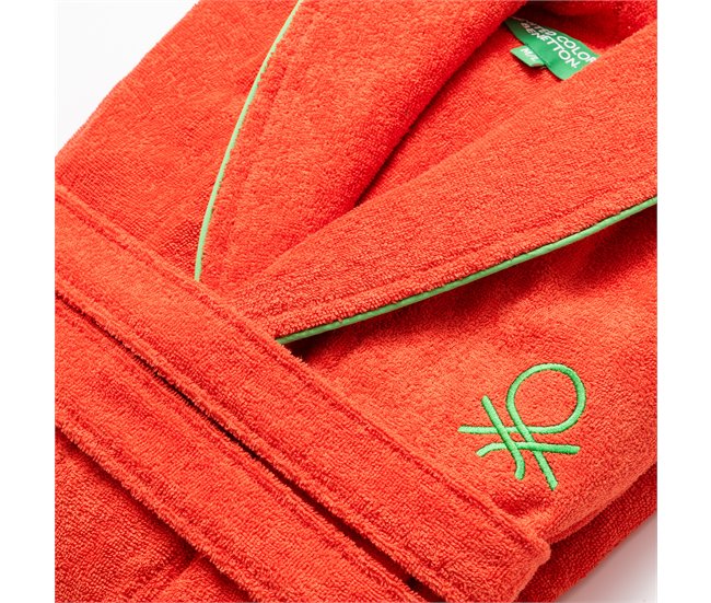Albornoz benetton 360 gsm 100% algodón Naranja