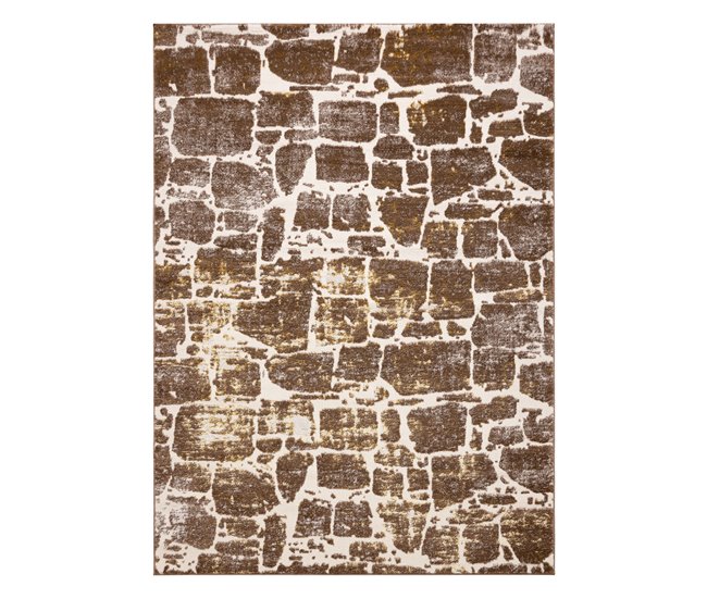 Alfombra MEFE moderna 6184 Pavimentación ladrillo Structural 120x170 Gris