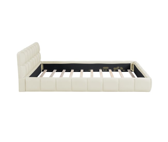 Cama, cama juvenil, cama doble, cama plana 150x213 Beige