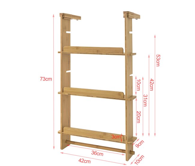 Especiero de Cocina KCR03-N SoBuy Natural
