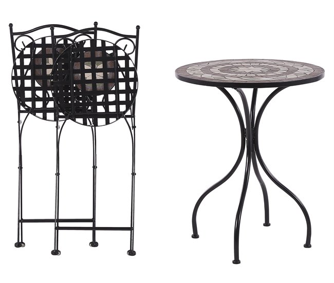 Beliani Conjunto bistro CARIATI Negro