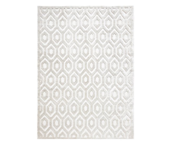 Alfombra SANTO sisal 58380 Hexágono 80x150 Crema