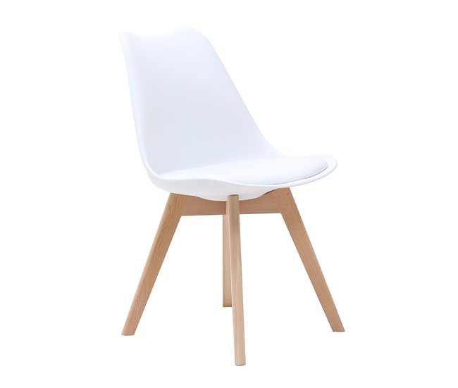 Pack de 4 sillas de cocina YESSI  Blanco