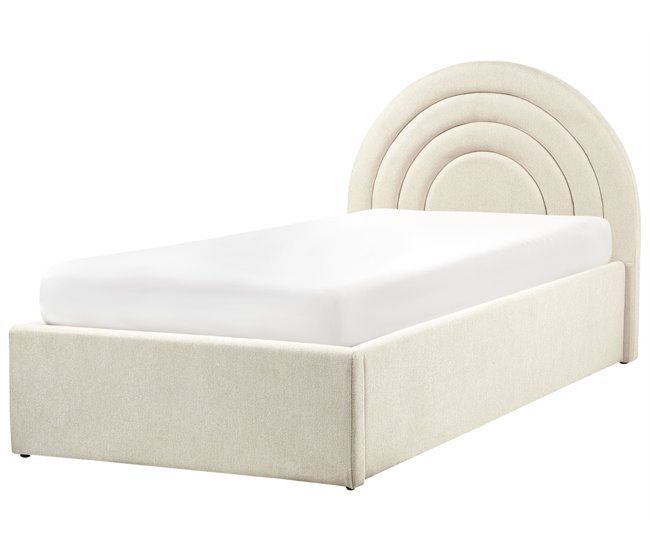 Beliani Cama infantil con almacenaje Poliéster ANET Beige