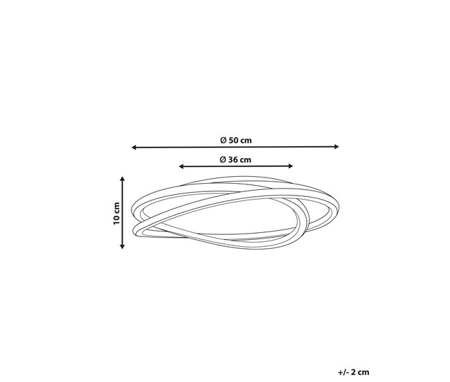 Beliani Lámpara de techo LEYLAN Blanco