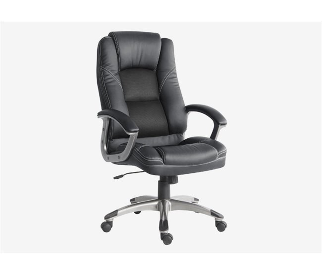 Silla de escritorio de piel sintética STEPH Gris