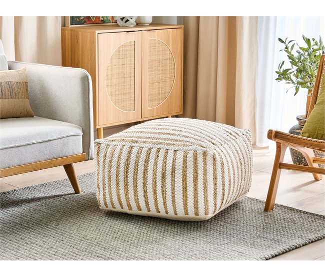 Beliani Puf ALMATTI Beige