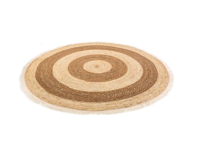 Alfombra fibra natural tejido artesanal Multicolor