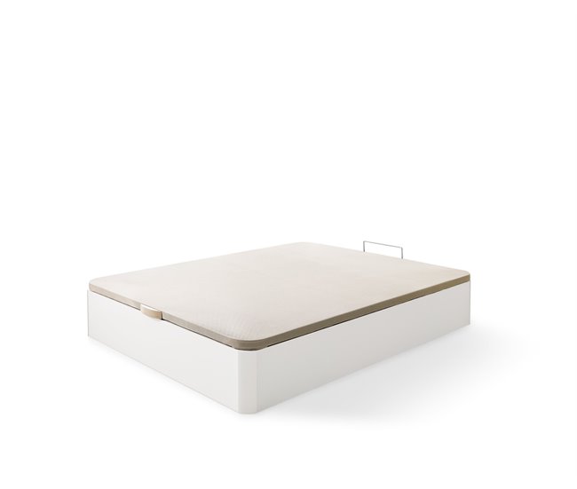 Canapé con Zapatero Abatible de Madera 150x190 Blanco