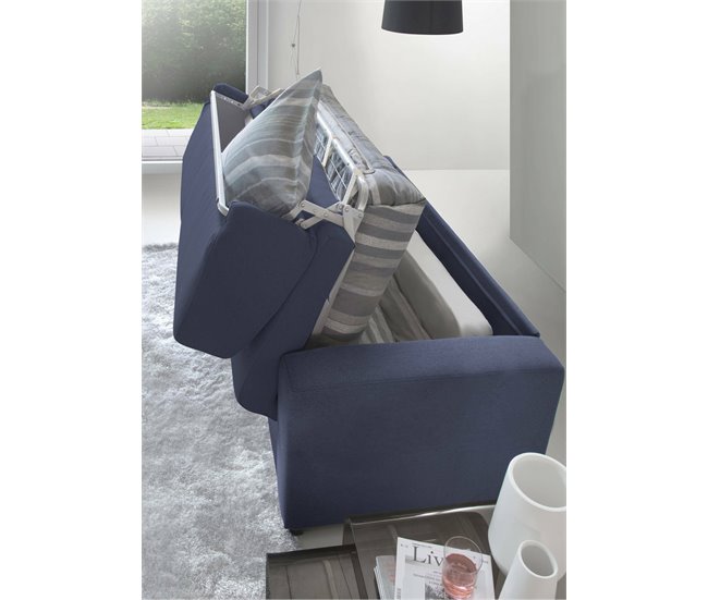 Sofá cama 2 plazas en tela Dababo Azul Marino