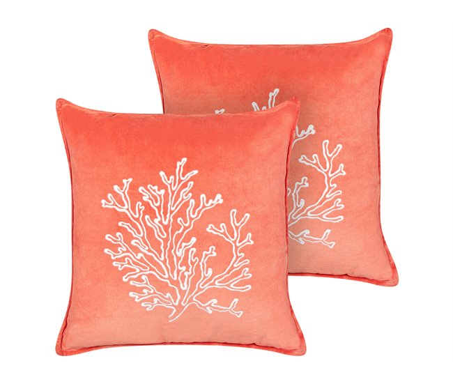 Beliani Cojín decorativo NORI 45x45 Naranja