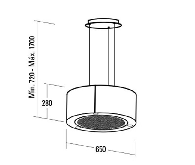 Campana isla CATA ISLA MAGRABA Inox
