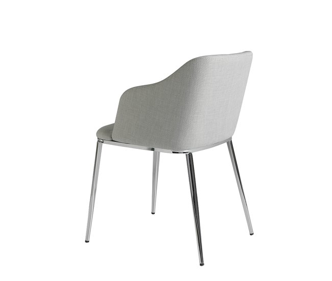 ANGEL CERDA Silla comedor tapizada tela gris Gris
