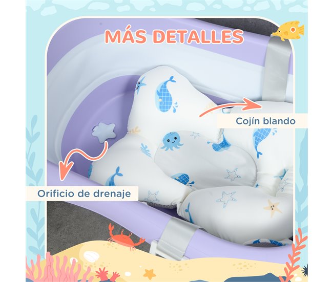 Bañera para Bebé PP, TPE ZONEKIZ Morado