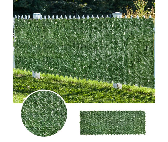 Artificial en Rollo PE Outsunny, terraza y jardín - jardinería Verde