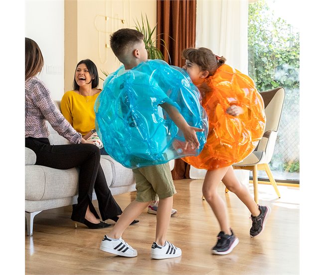 Pelota Burbuja Hinchable Gigante Parachoques Azul