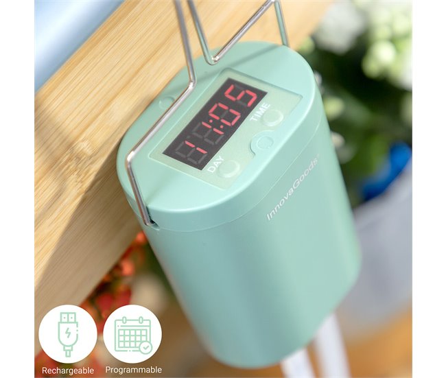 Sistema de Riego Automático por Goteo para Macetas Negro