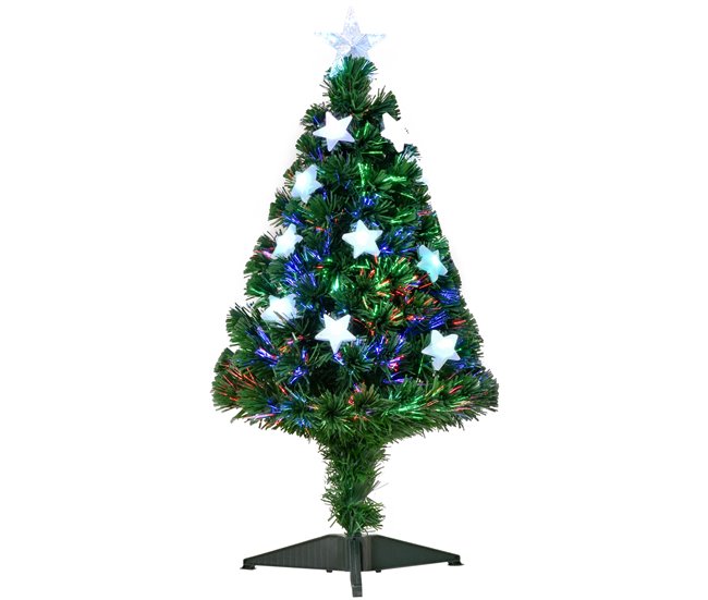 Árbol de Navidad PVC, hierro HOMCOM, hogar - decoración hogareña Verde