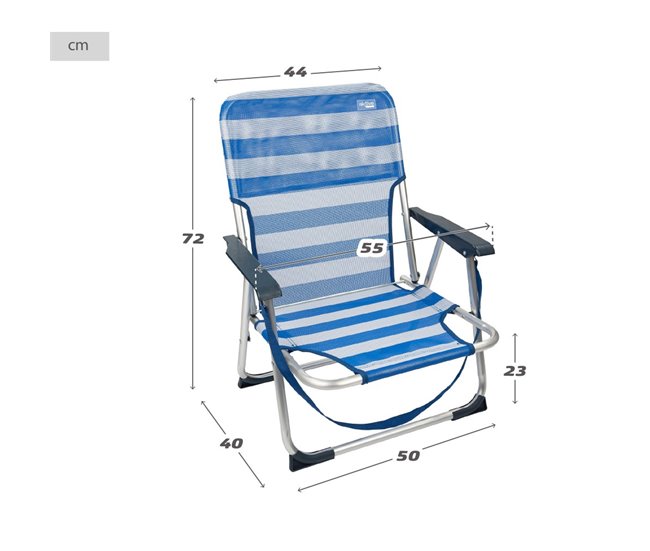 Aktive Pack 2 sillas de playa plegables Multicolor