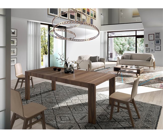 ANGEL CERDA Mesa comedor extensible nogal Nogal