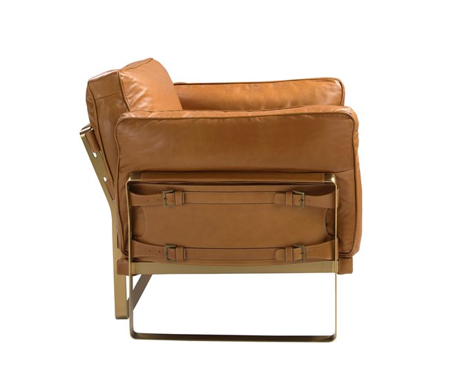 ANGEL CERDA Sillón piel camel Camel