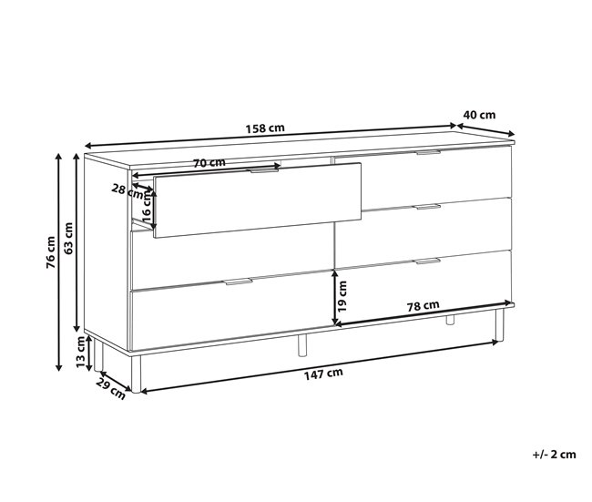 Beliani Cómoda WALPOLE 158 Blanco