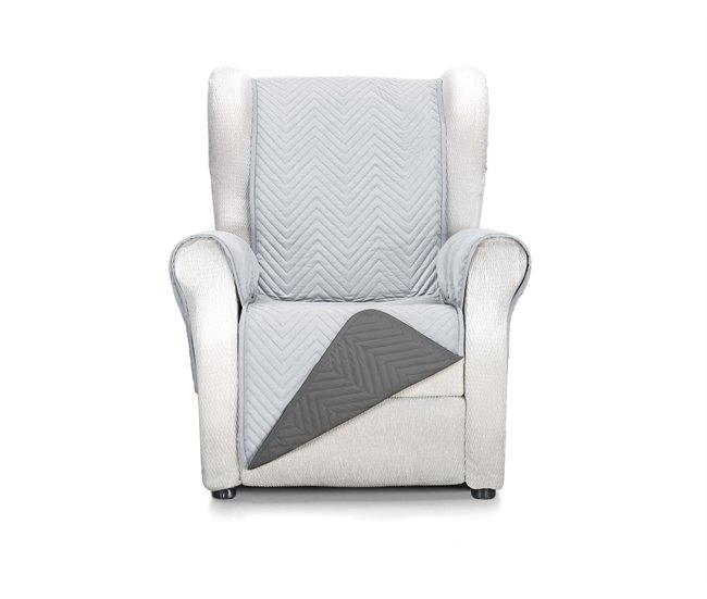 Funda cubre sofá Reversible 1 plaza Mont Antracita