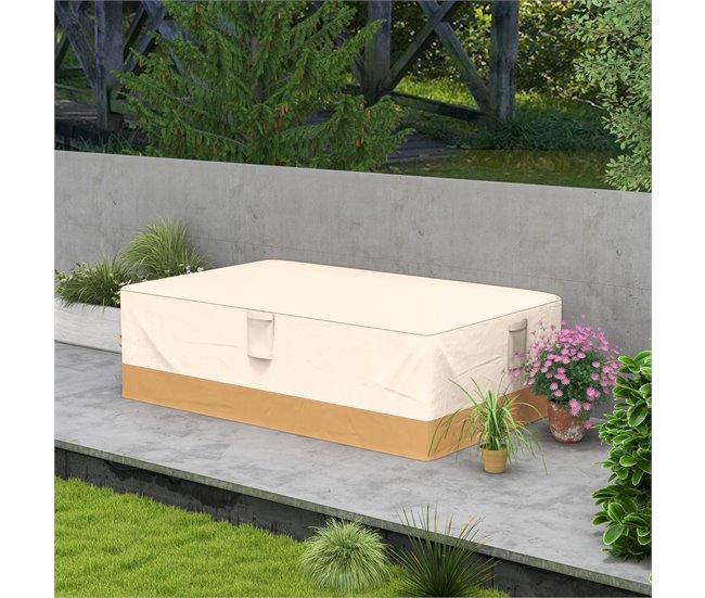 Funda Protectora para Muebles Tela Oxford 600D Outsunny 275x208 Beige