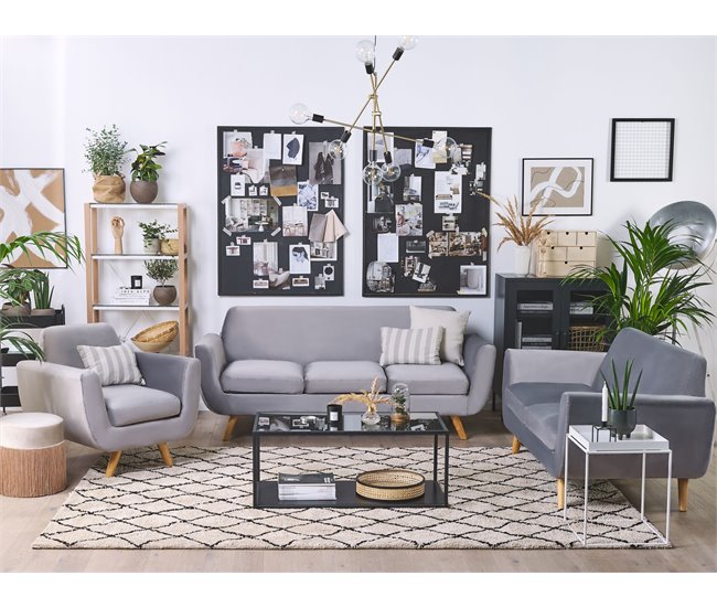 Beliani Funda para sillón BERNES Gris