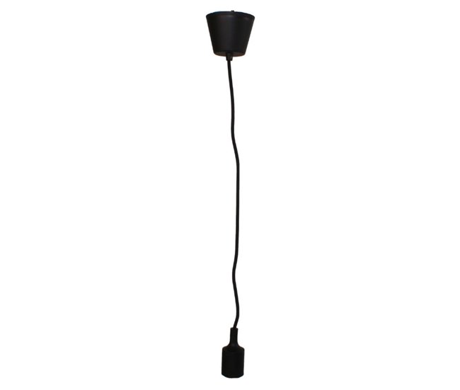Pack 2 Pendel Cordon Silicona para Bombilla E27 Negro