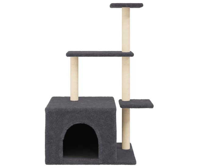 Árbol Para Gatos Gris Oscuro