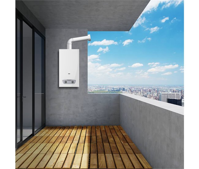 Calentador a gas atmosférico instantaneo, Ariston, Fast R X 11 litros/minuto, Gas Butano/Propano, Clase Energetica A Blanco Brillo