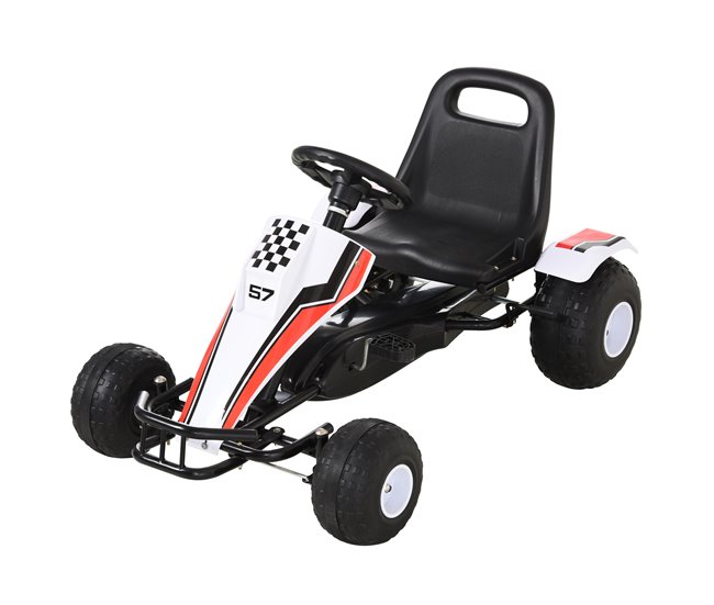 Go Kart a Pedales Infantil Metal y Plástico HOMCOM Multicolor
