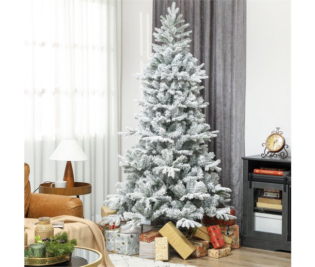 Árbol de Navidad Plástico, Metal HOMCOM, hogar - decoración Verde