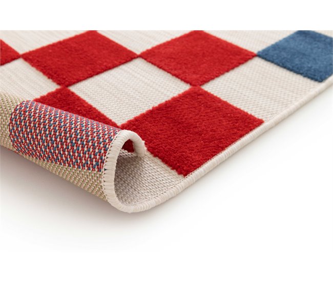 Alfombra geométrica con relieve de interior/exterior MILA - ATTICGO 120x170 Multicolor