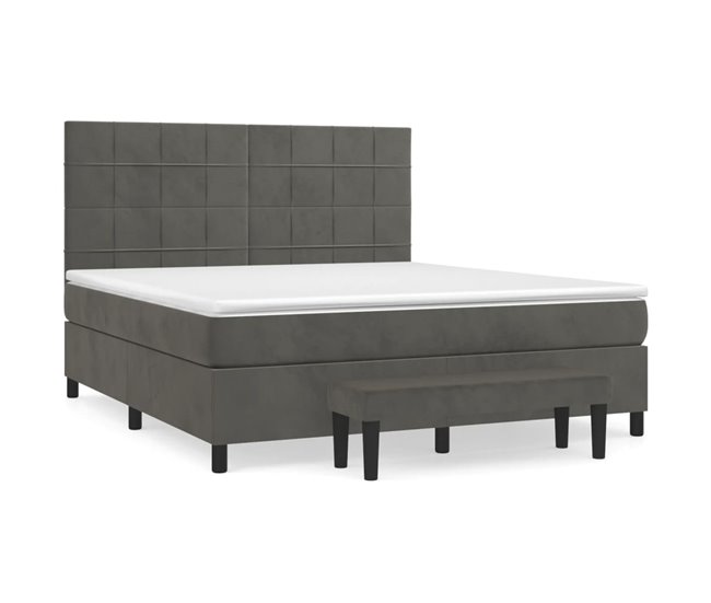 Cama box spring 180x200 Gris