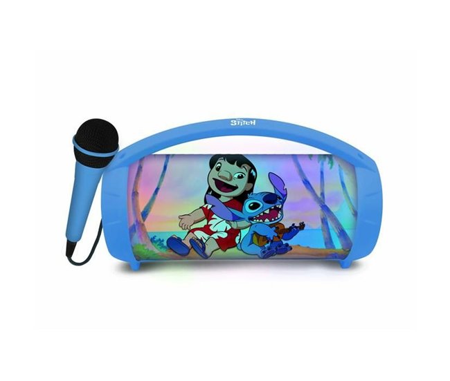 Altavoz Bluetooth con Micrófono Karaoke Stitch Disney Azul