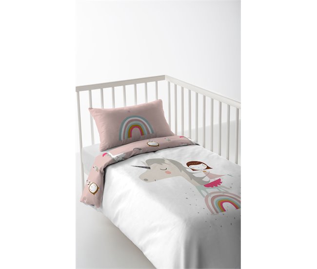 FUNDA NÓRDICA CUNA/MAXICUNA UNICORN WHITE 