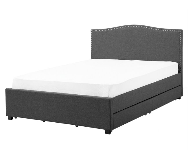 Beliani Cama con cajones Poliéster MONTPELLIER 167x213 Beige