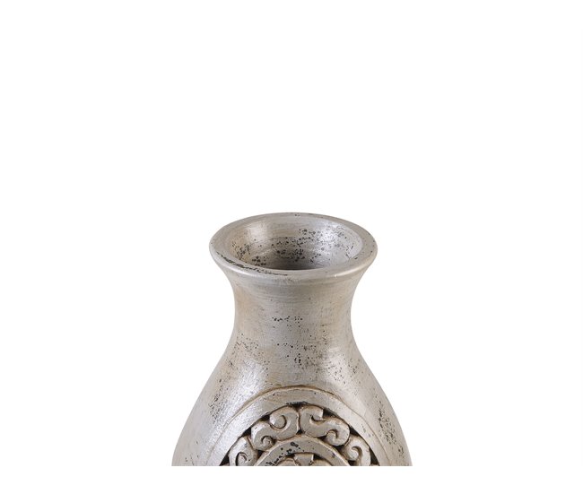 Beliani Jarrón decorativo MEGARA Gris