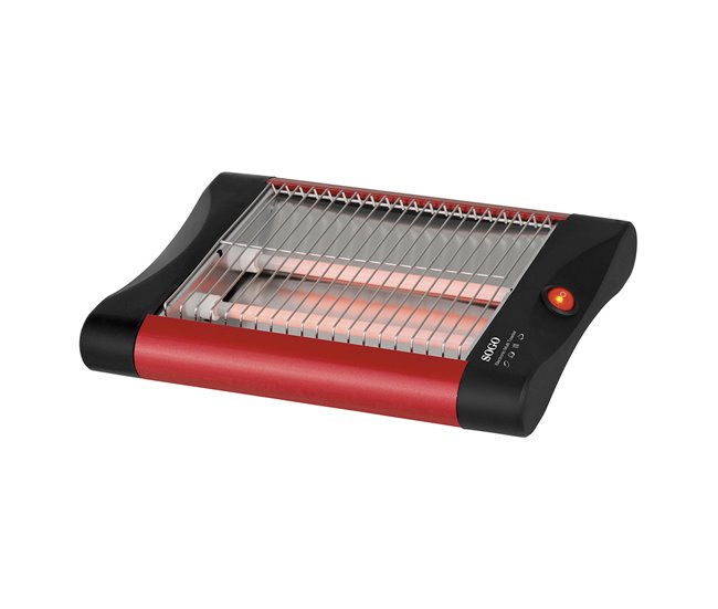 SOGO TOSTADORA PLANA-2 REBANADAS-300W Rojo