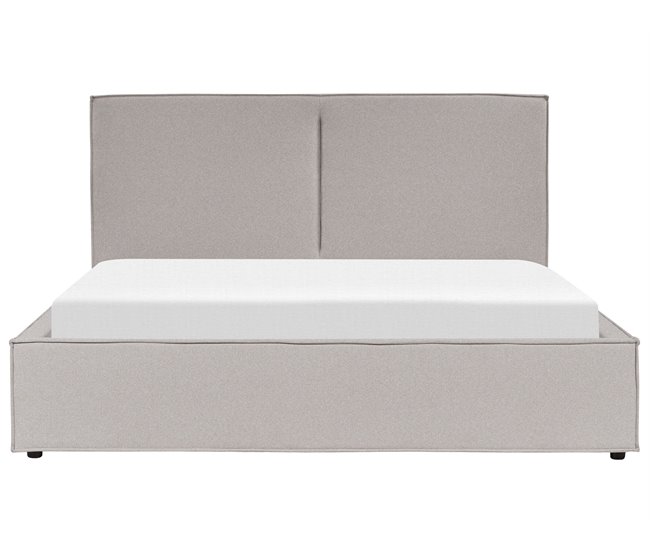Beliani Cama con somier Poliéster MOISSAC 197x224 Beige