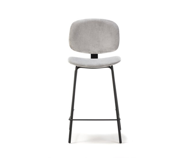 Taburete Alto DECO. Fijo. Pana Gris